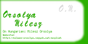 orsolya milesz business card